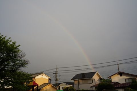 🌈幼稚園から虹が見えました