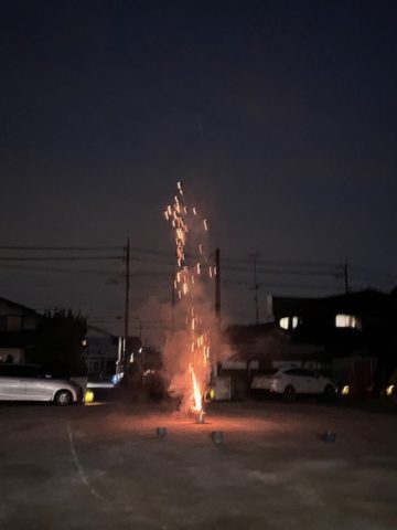 お泊まり保育　花火🎆